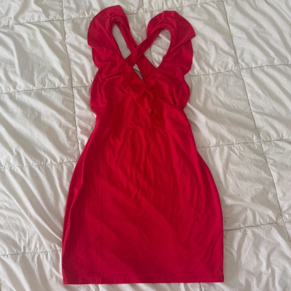Superdown Red Flora Ruffle Mini Dress - Picture 2 of 5